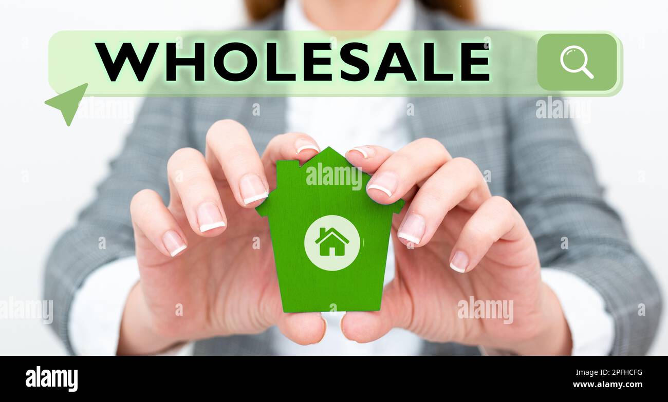 Conceptual display Wholesale. Concept meaning the sale of commodities in  bulk quantity usually for resale Stock Photo - Alamy