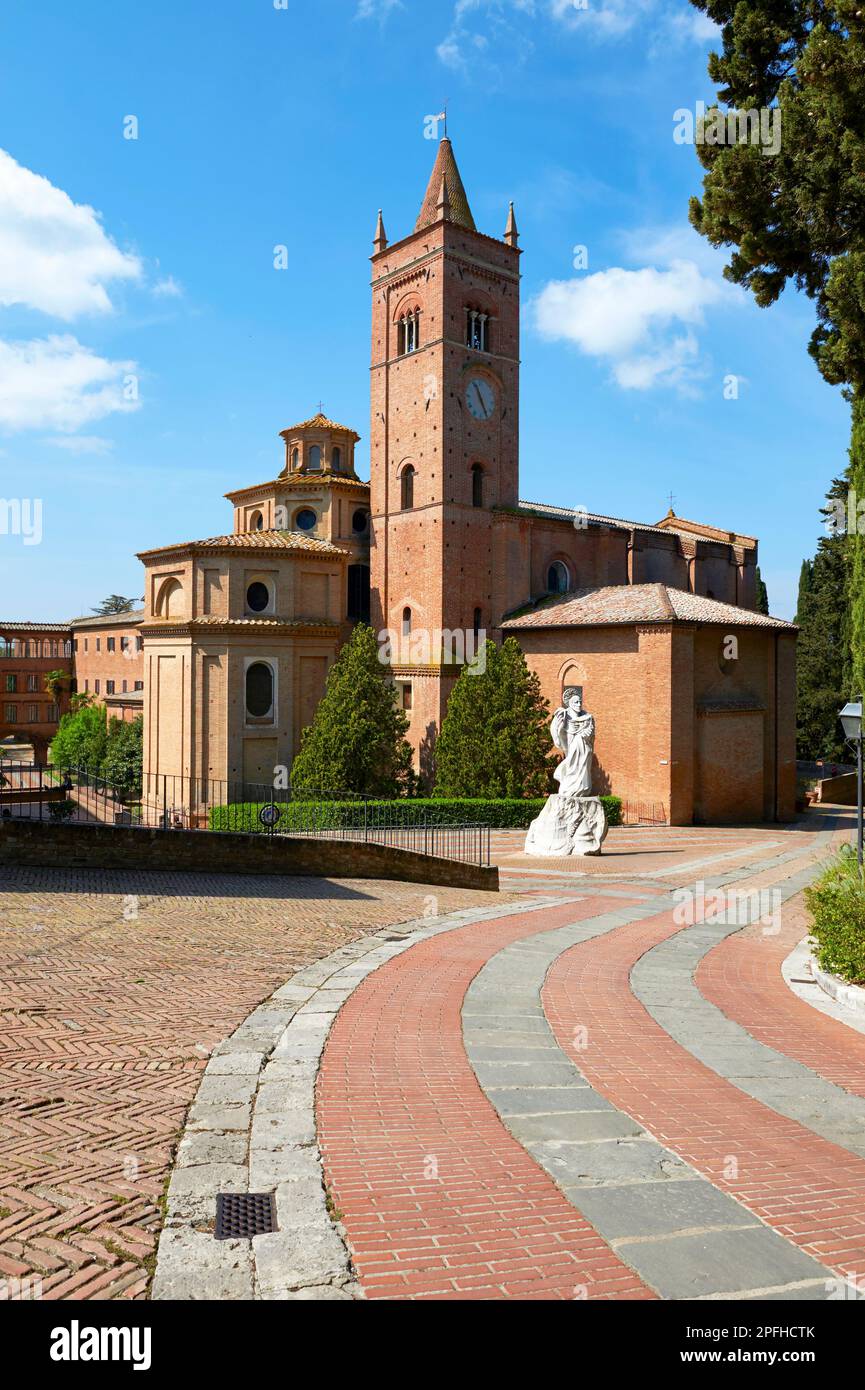 In the park of the Abbey of Monte Oliveto Maggiore Stock Photo