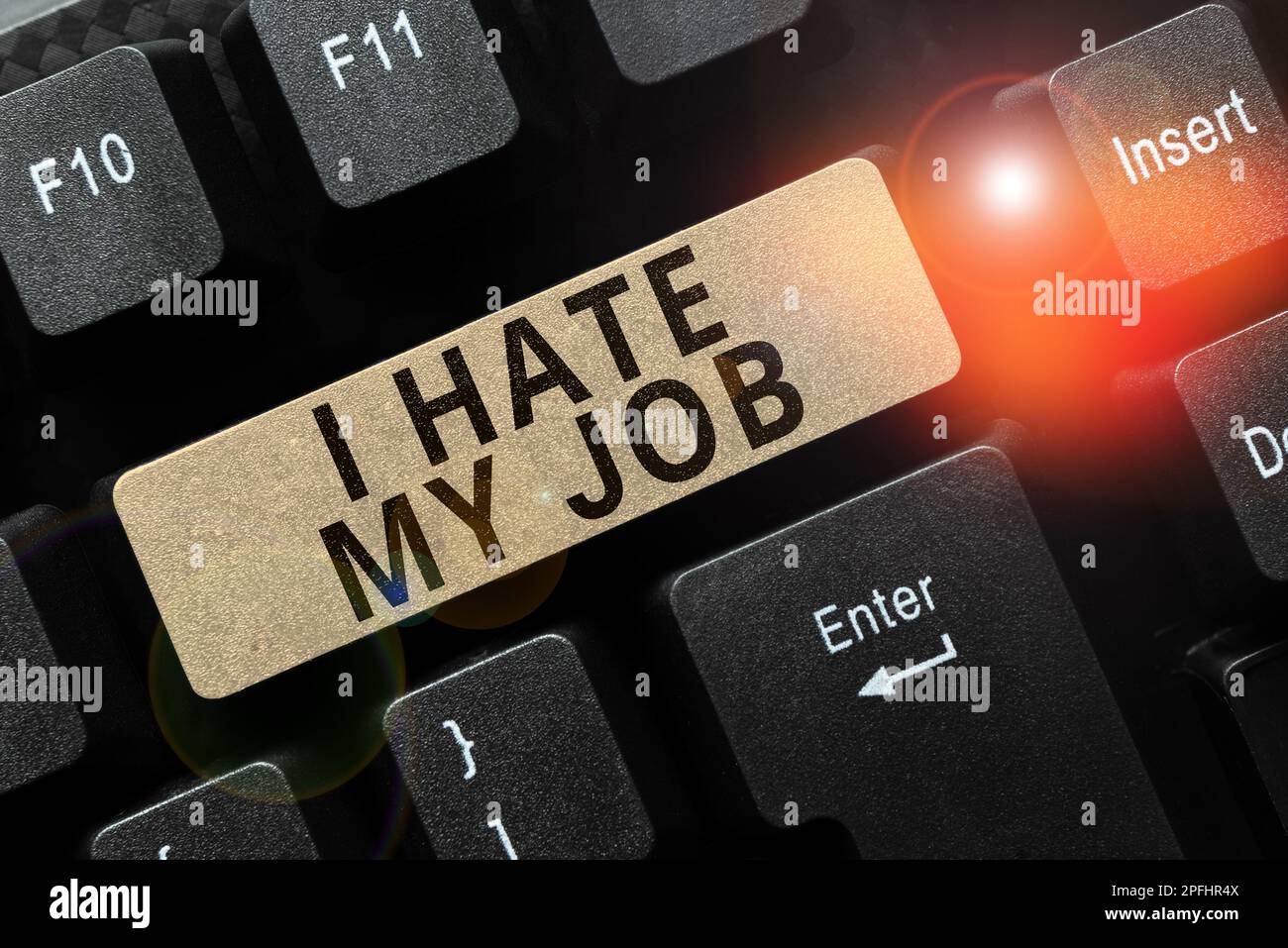 Text showing inspiration I Hate My Job. Concept meaning don t like the ...