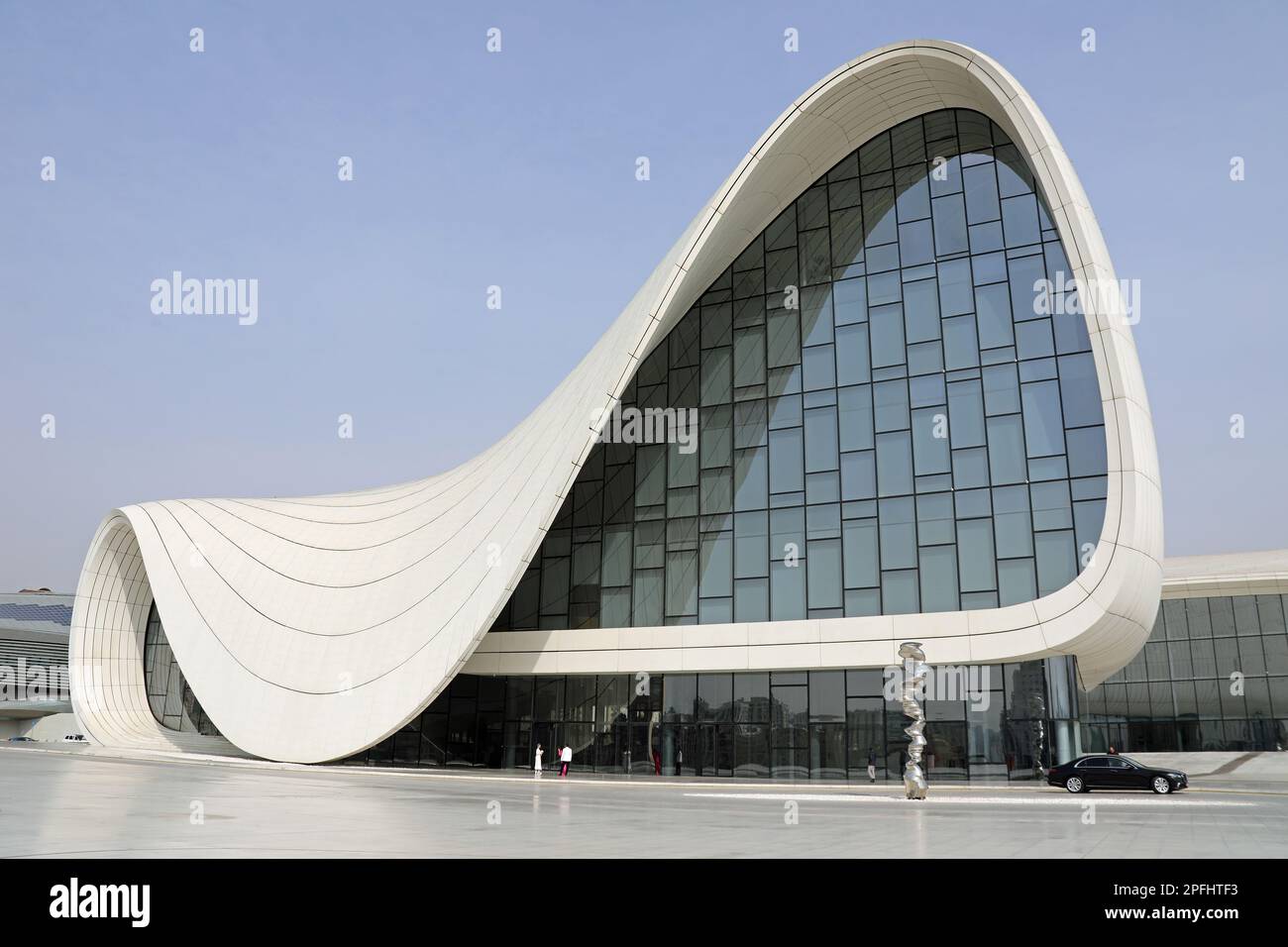 Heydar Aliyev Centre designed by Zaha Hadid in the city of Baku in Azerbaijan Stock Photo