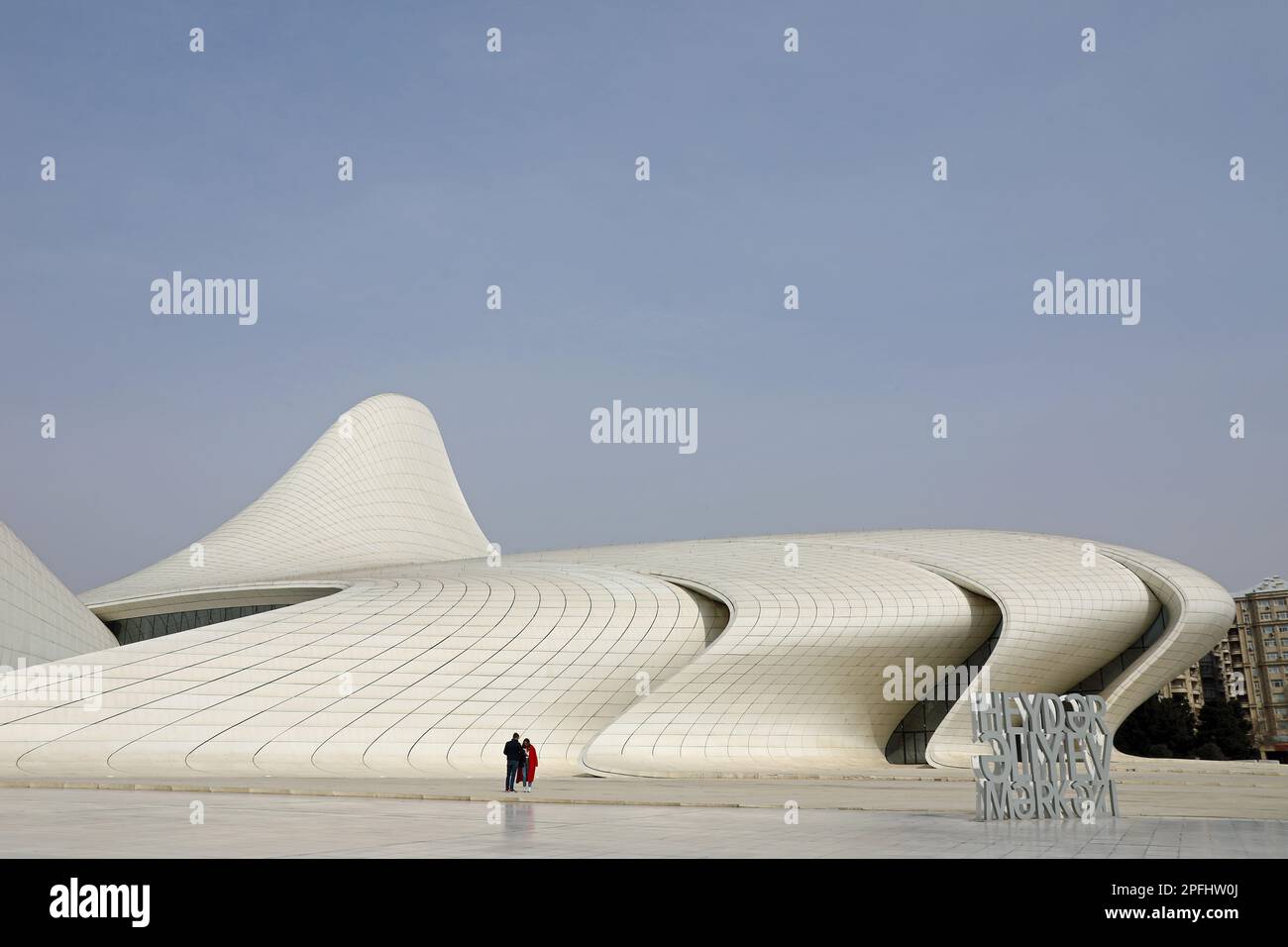 Heydar Aliyev Centre designed by Zaha Hadid in the city of Baku in Azerbaijan Stock Photo