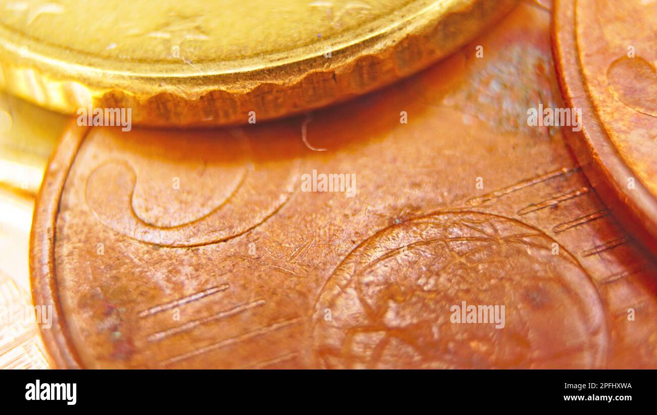Money coins on white background Stock Photo - Alamy