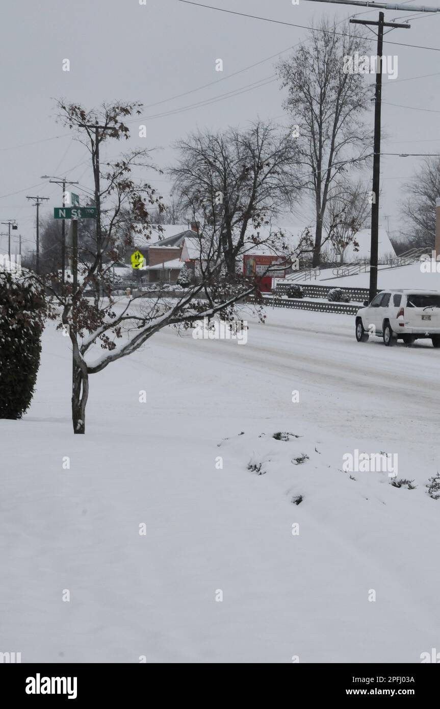 LEWISTON/IDAHO/USA 25.December 2017. White christmas day beacuse heavy