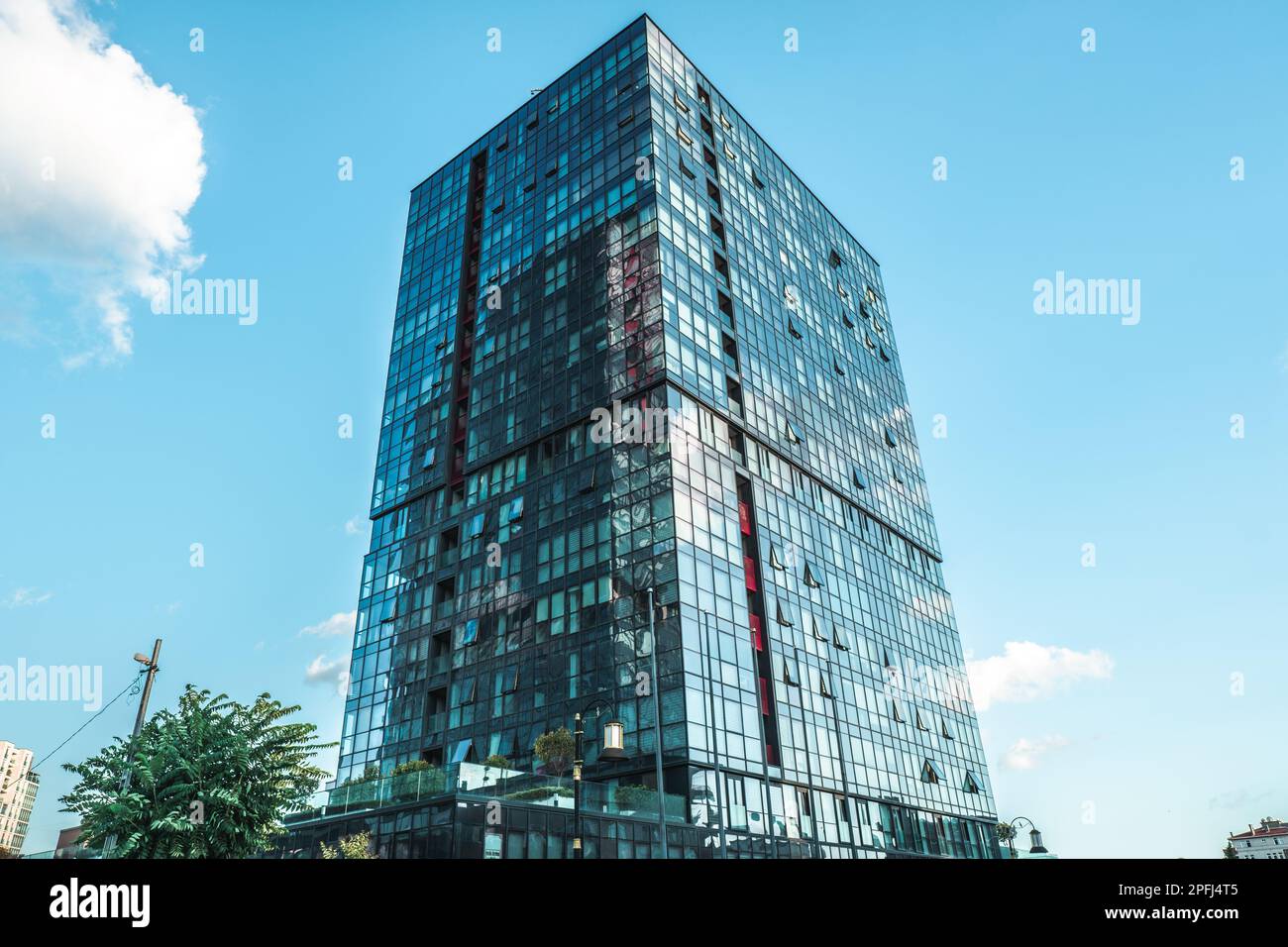 Maltepe, Istanbul, Turkey - 07.22.2021: huge Ritim Istanbul skyscraper tower shopping mall and residence with a lot of shops and work place in a cloud Stock Photo