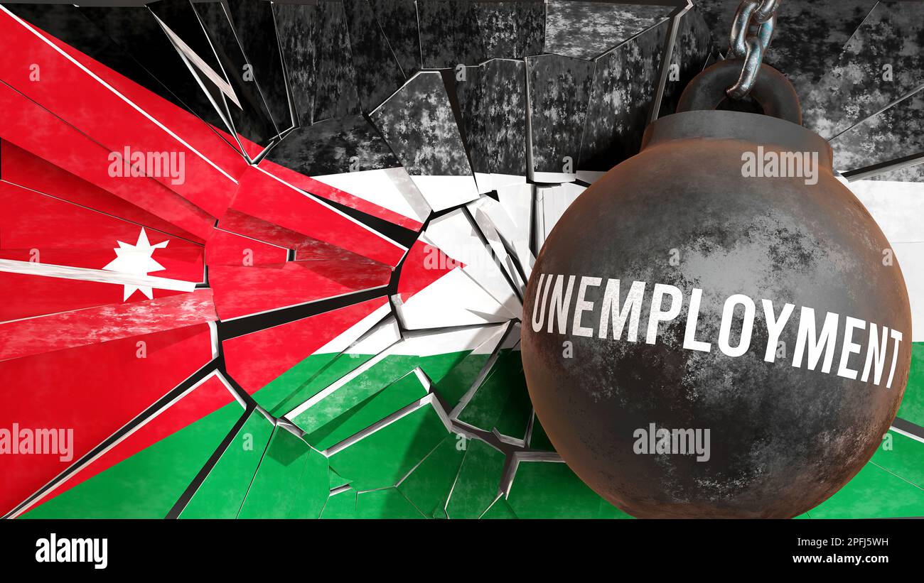 Unemployment and Jordan, destroying economy and ruining the nation. Unemployment wrecking the