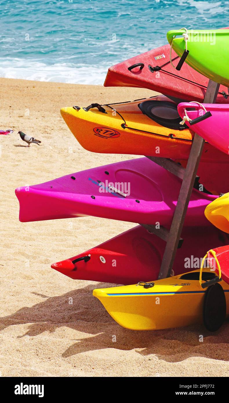Beach scooter in Lloret de Mar, Girona, Catalunya, Spain, Europa Stock