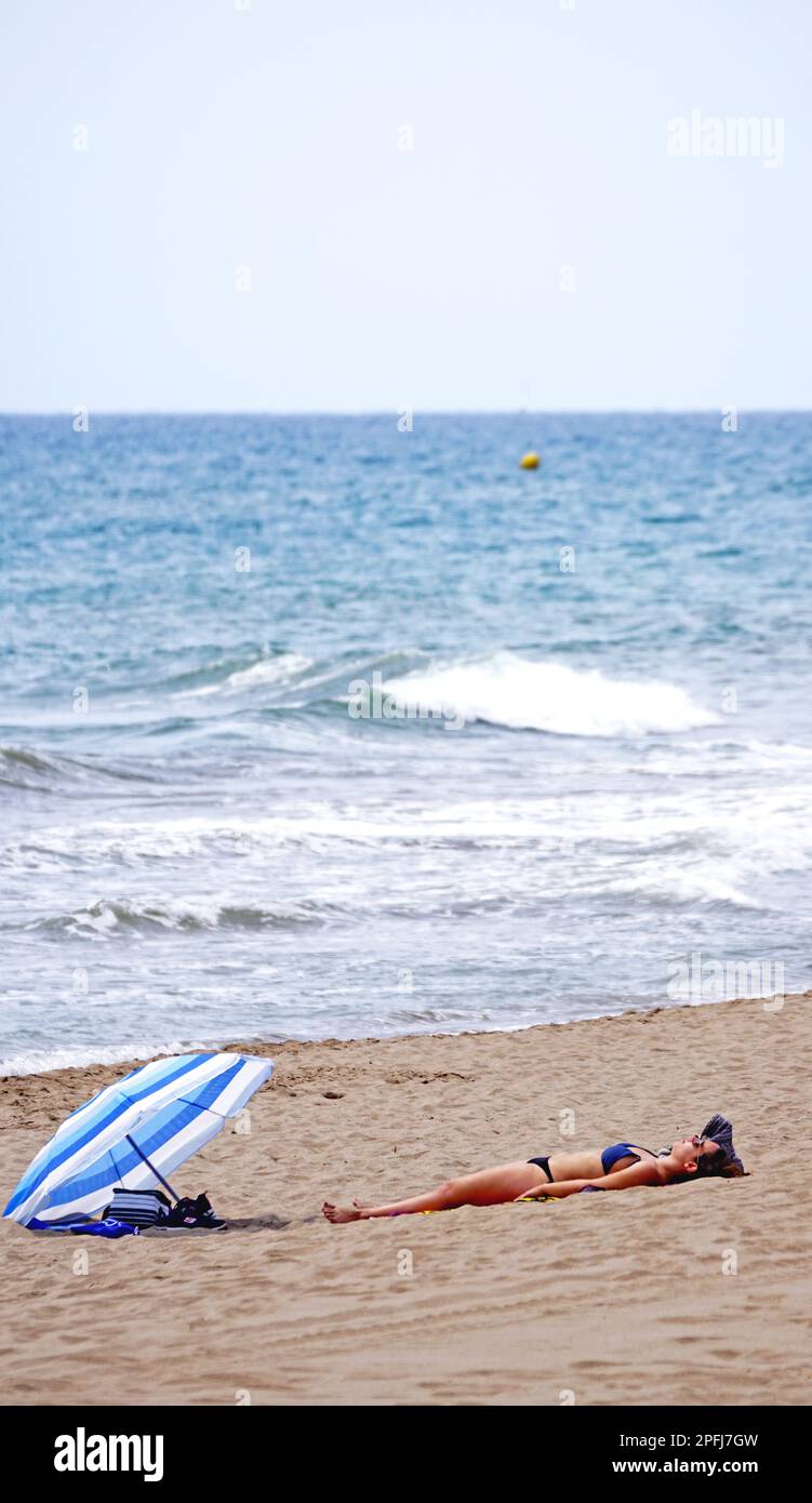 El Prat de Llobregat beach in the province of Barcelona, Catalonia, Spain, Europe Stock Photo