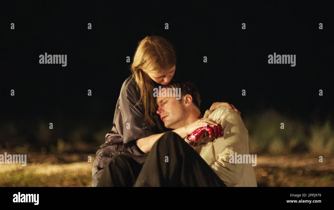 USA. Mia Goth and Alexander Skarsgard in a scene from the (C)Neon new ...