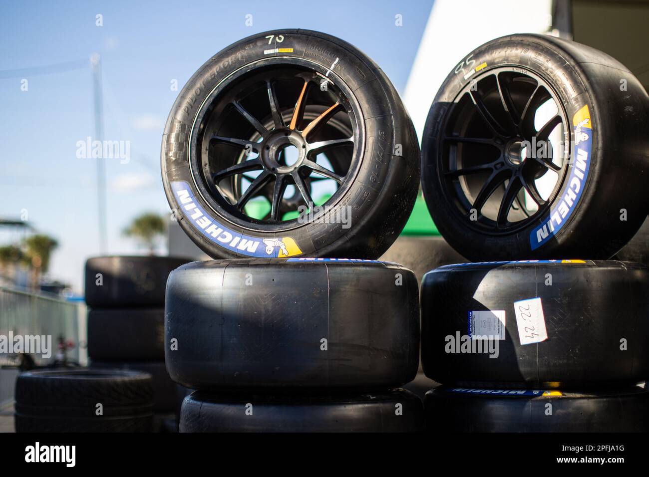 tyres, pneus during the 1000 Miles of Sebring 2023, 1st round of the 2023  FIA World Endurance Championship, from March 15 to 17, 2023 on the Sebring  International Raceway in Sebring, Florida,