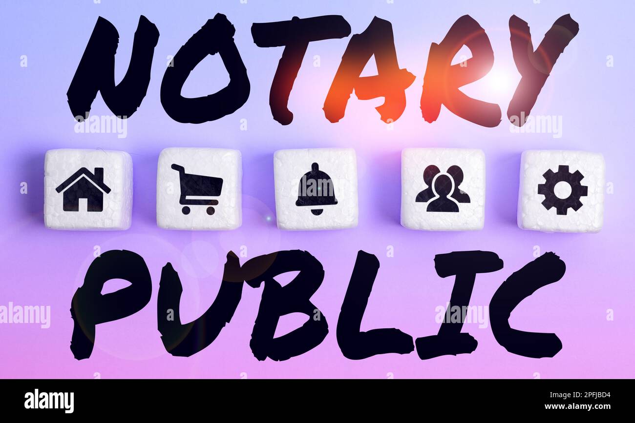 Hand writing sign Notary Public. Business showcase Legality ...