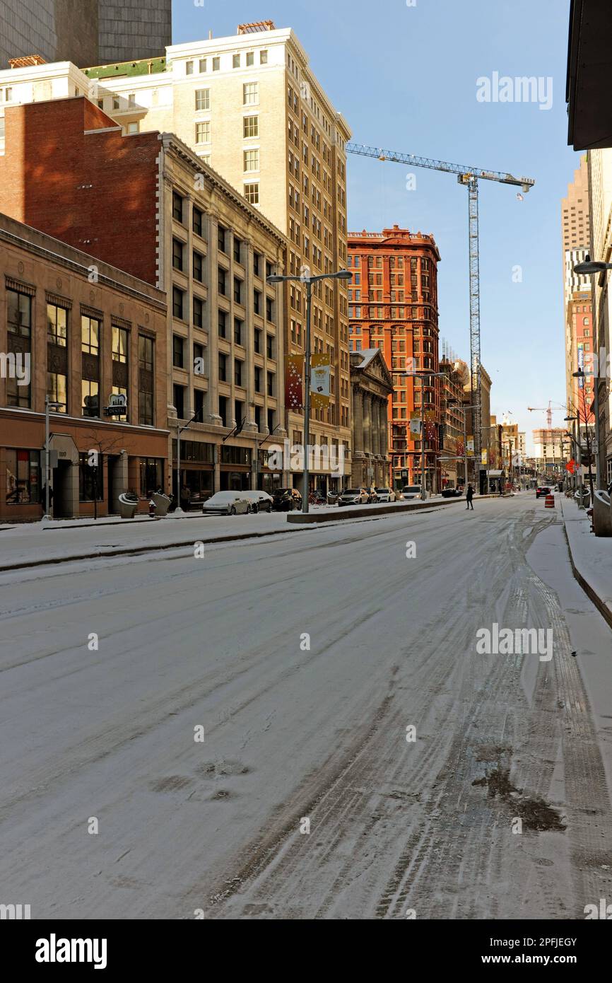 Cleveland winter road conditions hires stock photography and images