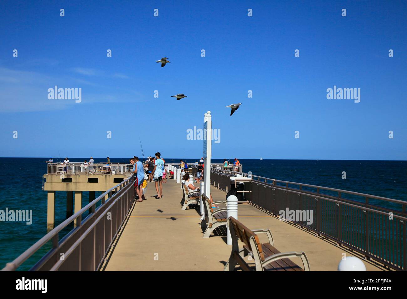 Sunny Isles, Miami, FL. Tourist are seen at dock of Sunny Isles. Photo by: José Bula. Stock Photo
