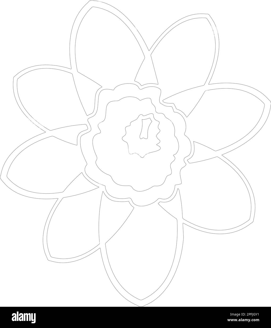 Daffodil SVG file for Cricut Stock Vector