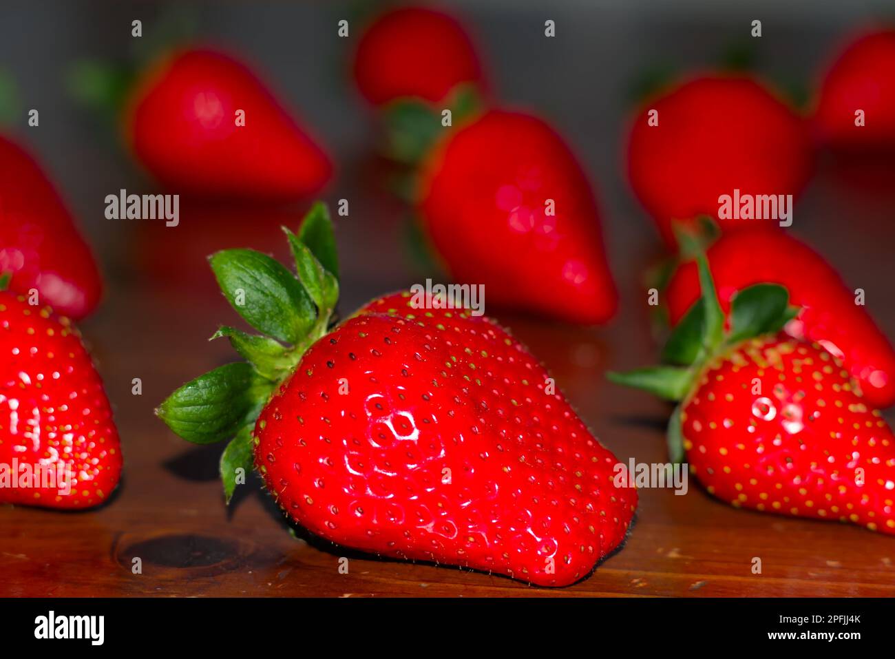 Sweet strawberries. Perfect for a healthy and tasty meal. Red and
