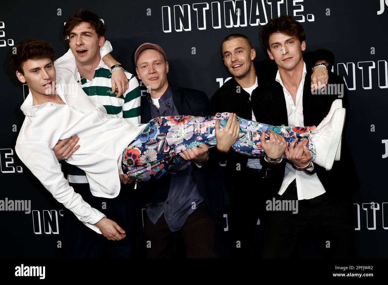 Berlin, Germany. 17th Mar, 2023. Max Mattis (lr), Bruno Alexander