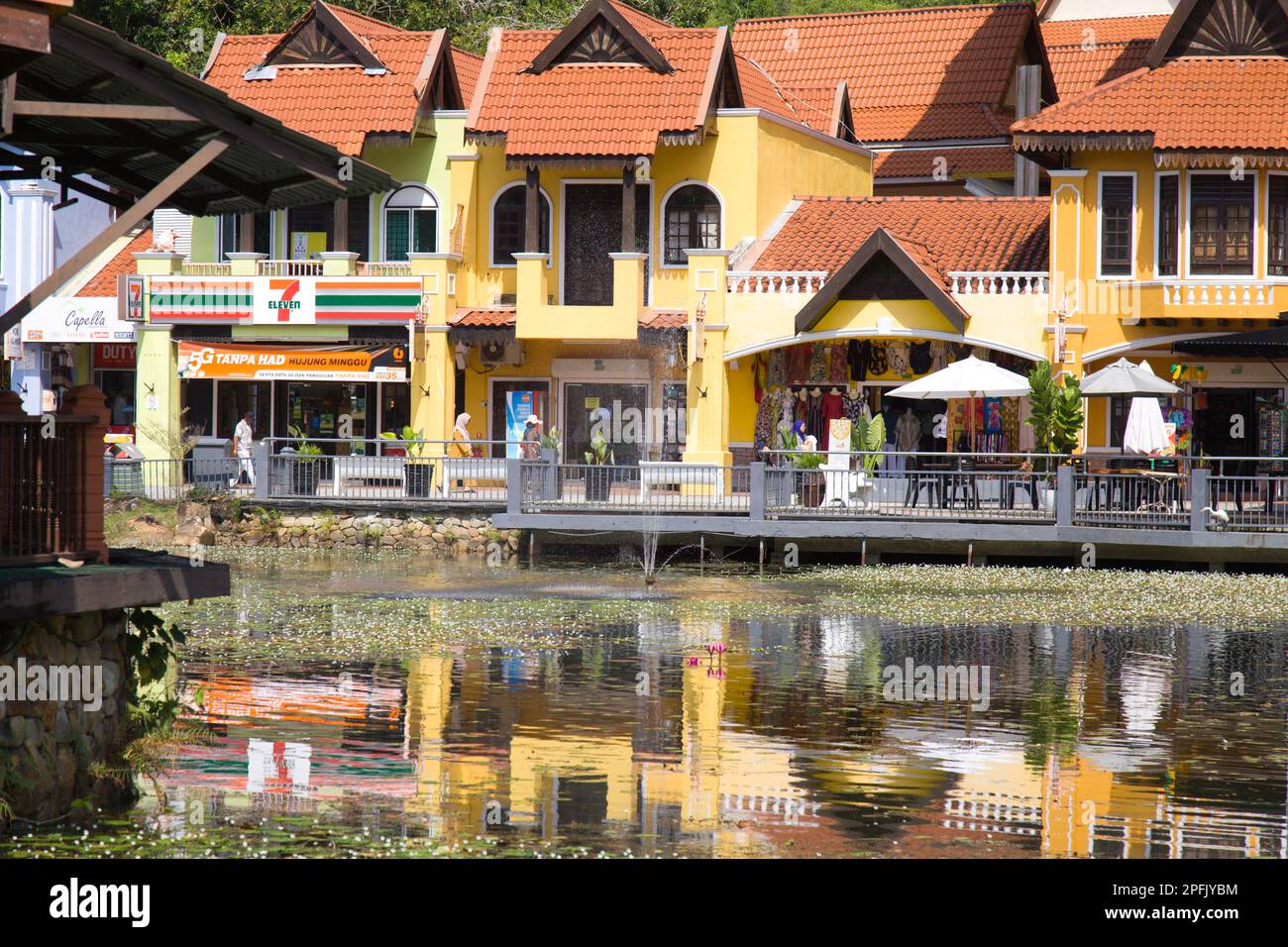 Malaysia, Langkawi, Oriental Village, tourism, shops, restaurants Stock