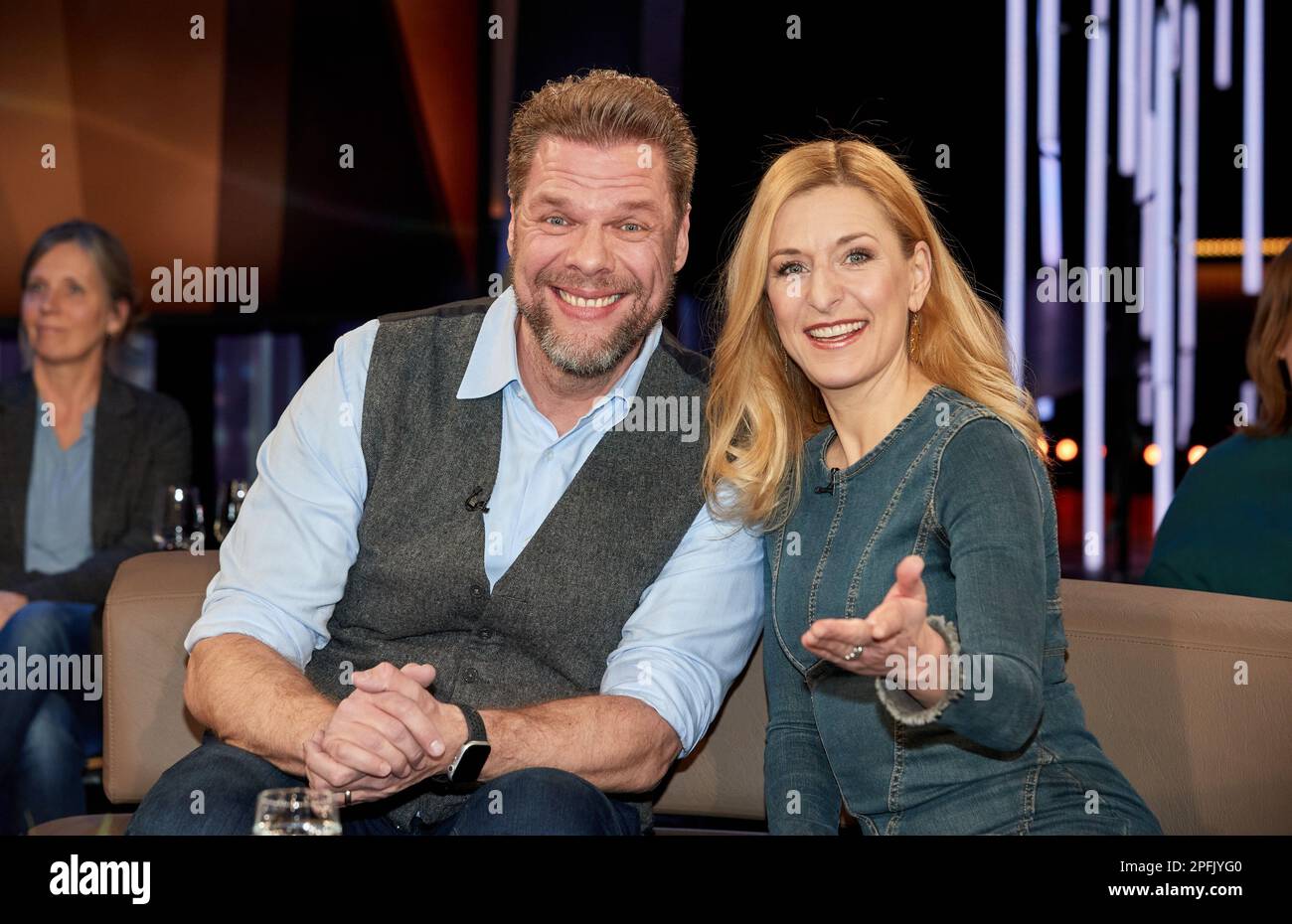 Hamburg, Germany. 17th Mar, 2023. Stefanie Hertel, singer and Tetje