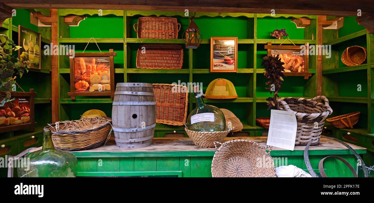Exhibition and displays in the souvenir shop at Casa de los Balcones