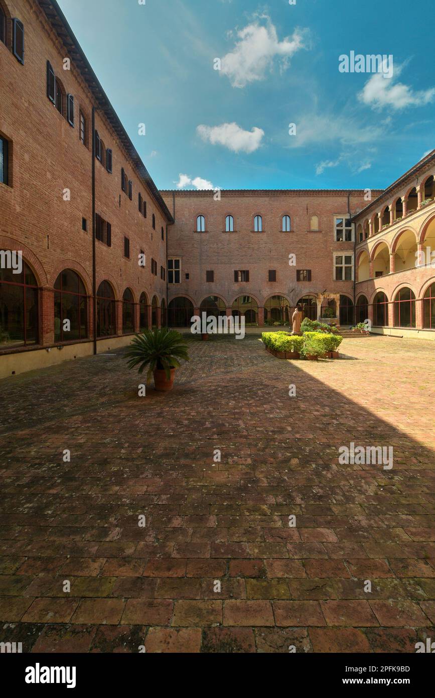 Inside the Abbey of Monte Oliveto Maggiore Stock Photo