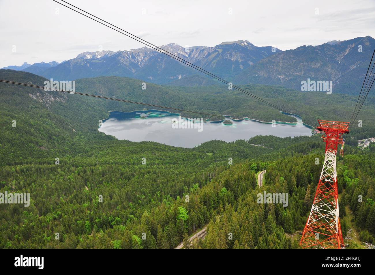 Bavaria, cable car, Eibsee lake, Zugspitze cable car, Zugspitz cable
