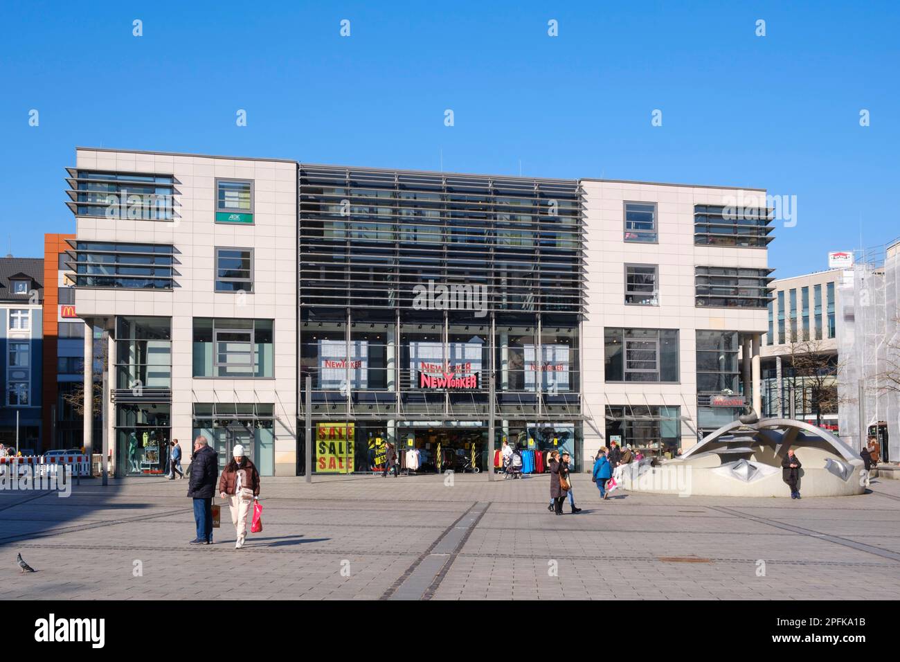 Modern commercial building at FriedrichEbertPlatz, Hagen, Westphalia