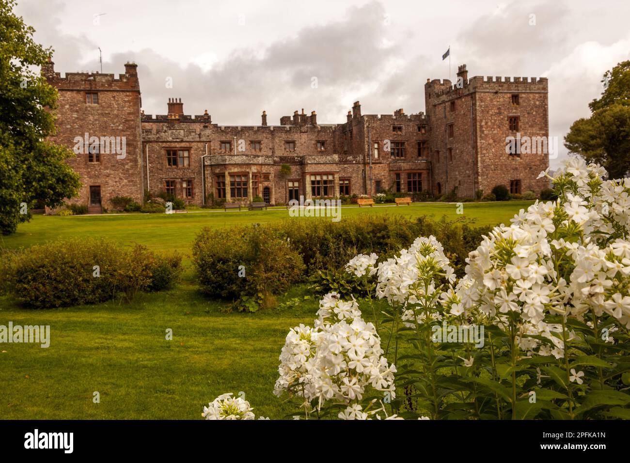 Muncaster Castle, Lake District, Cumbria, United Kingdom Stock Photo