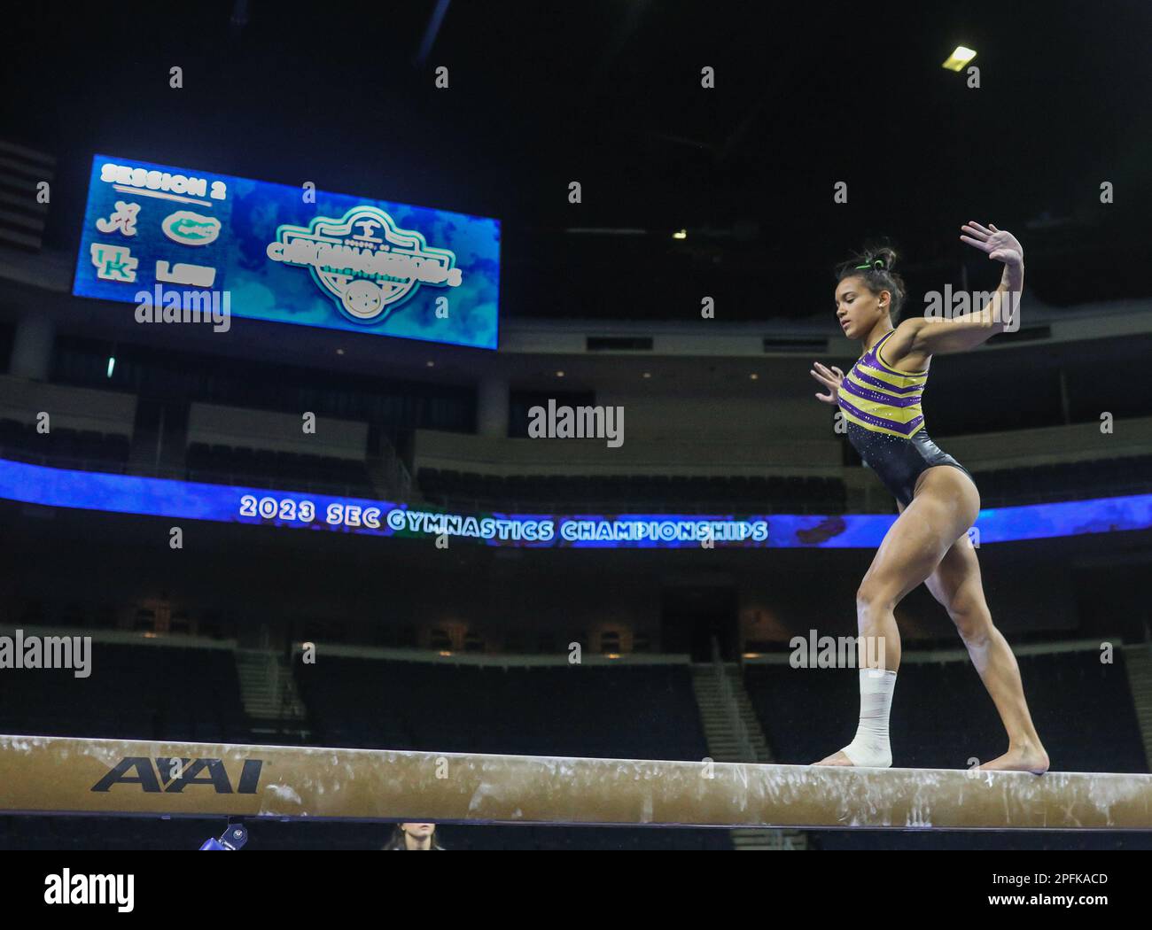 March 17, 2023 LSU's Haleigh Bryant on the balance beam during the