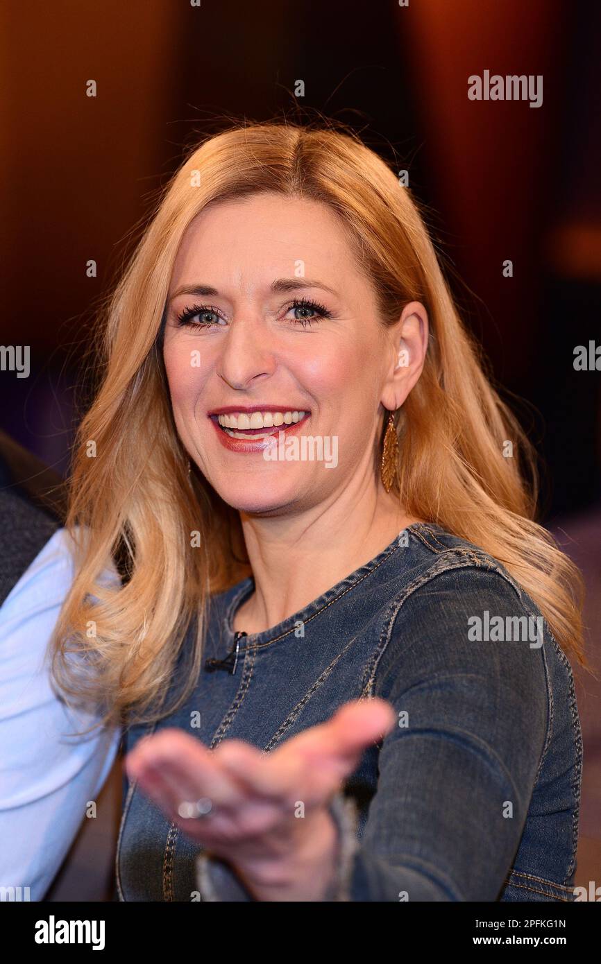 Stefanie Hertel during the NDR Talk Show at NDR Studios on March 17