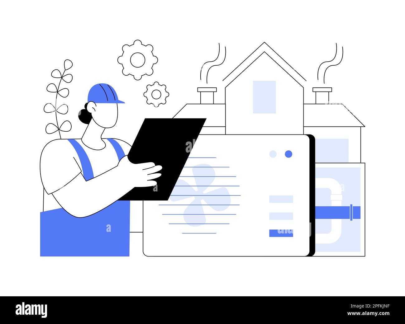 Ventilation system abstract concept vector illustration Stock Vector ...
