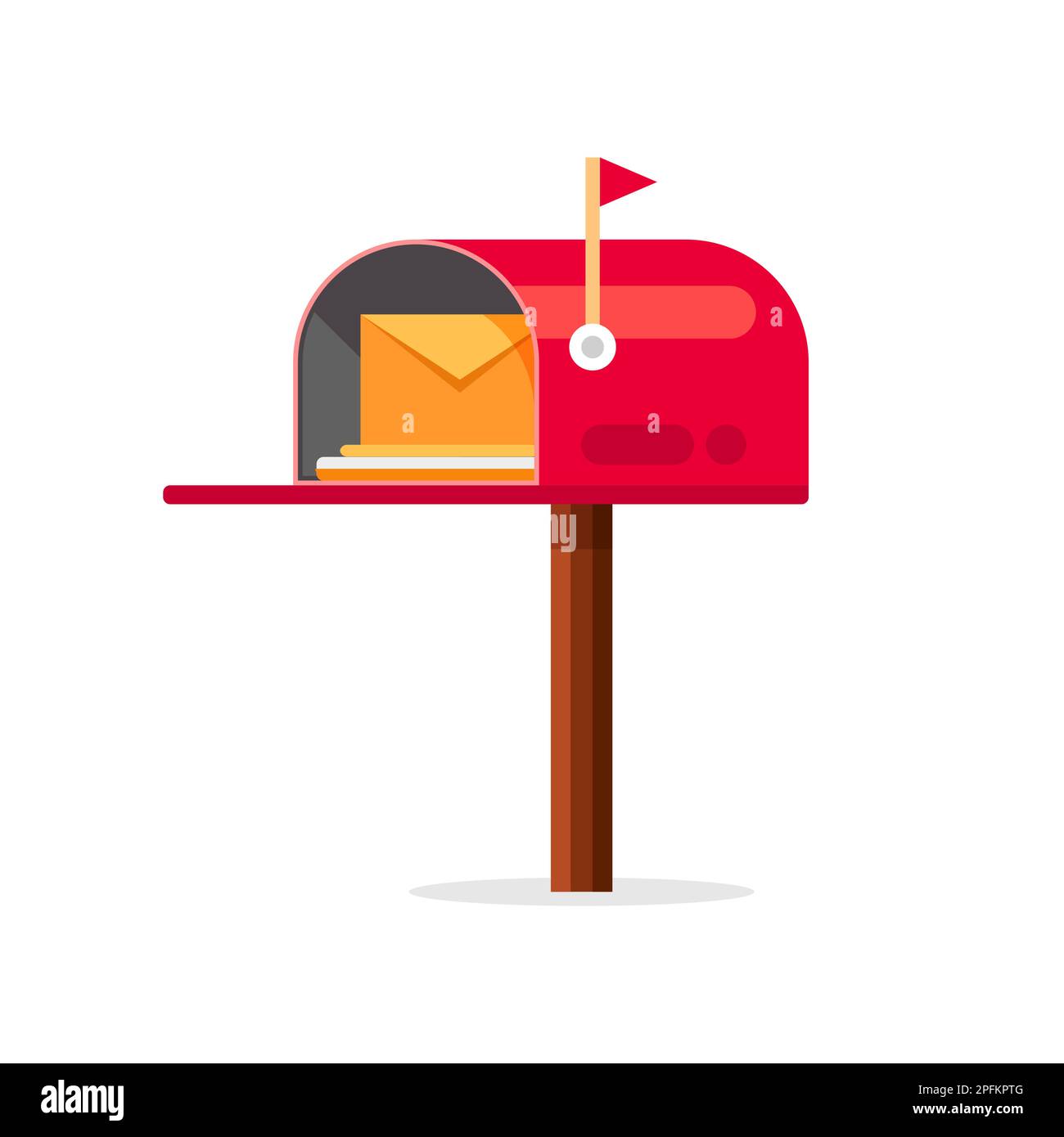 Mail box vector icon. Post mailbox letter illustration. Letterbox flat