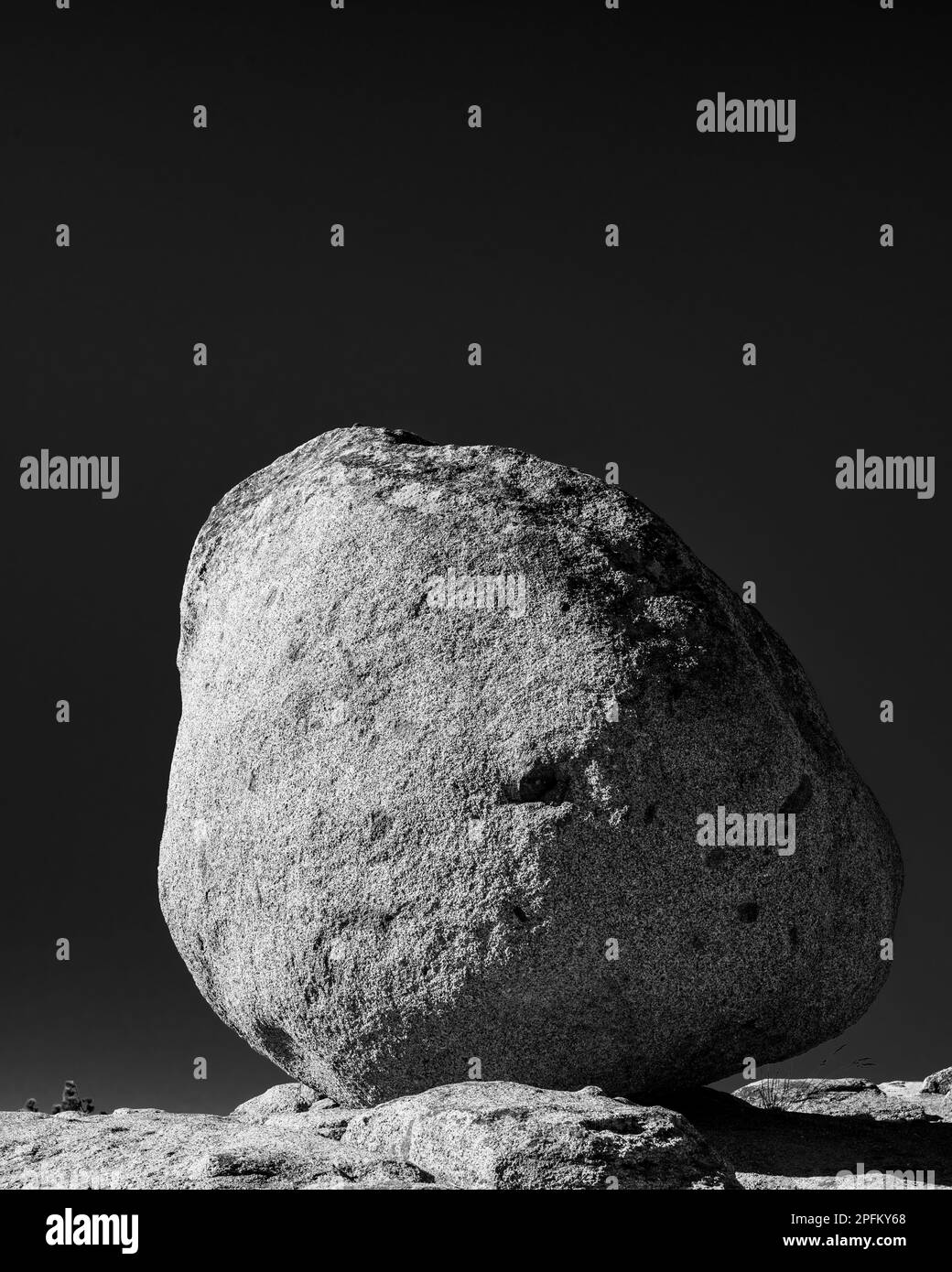 Large Boulder Balanced At The Top of Hill in Kings Canyon National Park