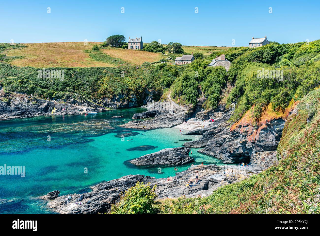 Bessys Cove, The Enys, South West Coast Path, Penzance, Cornwall, England  Stock Photo - Alamy