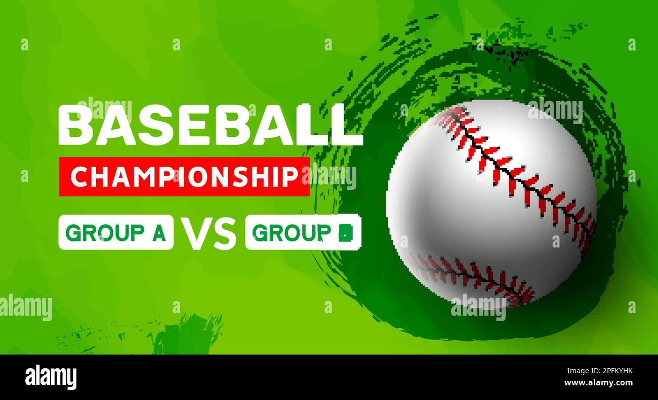 Baseball flyer poster design game tournament. Vector baseball banner
