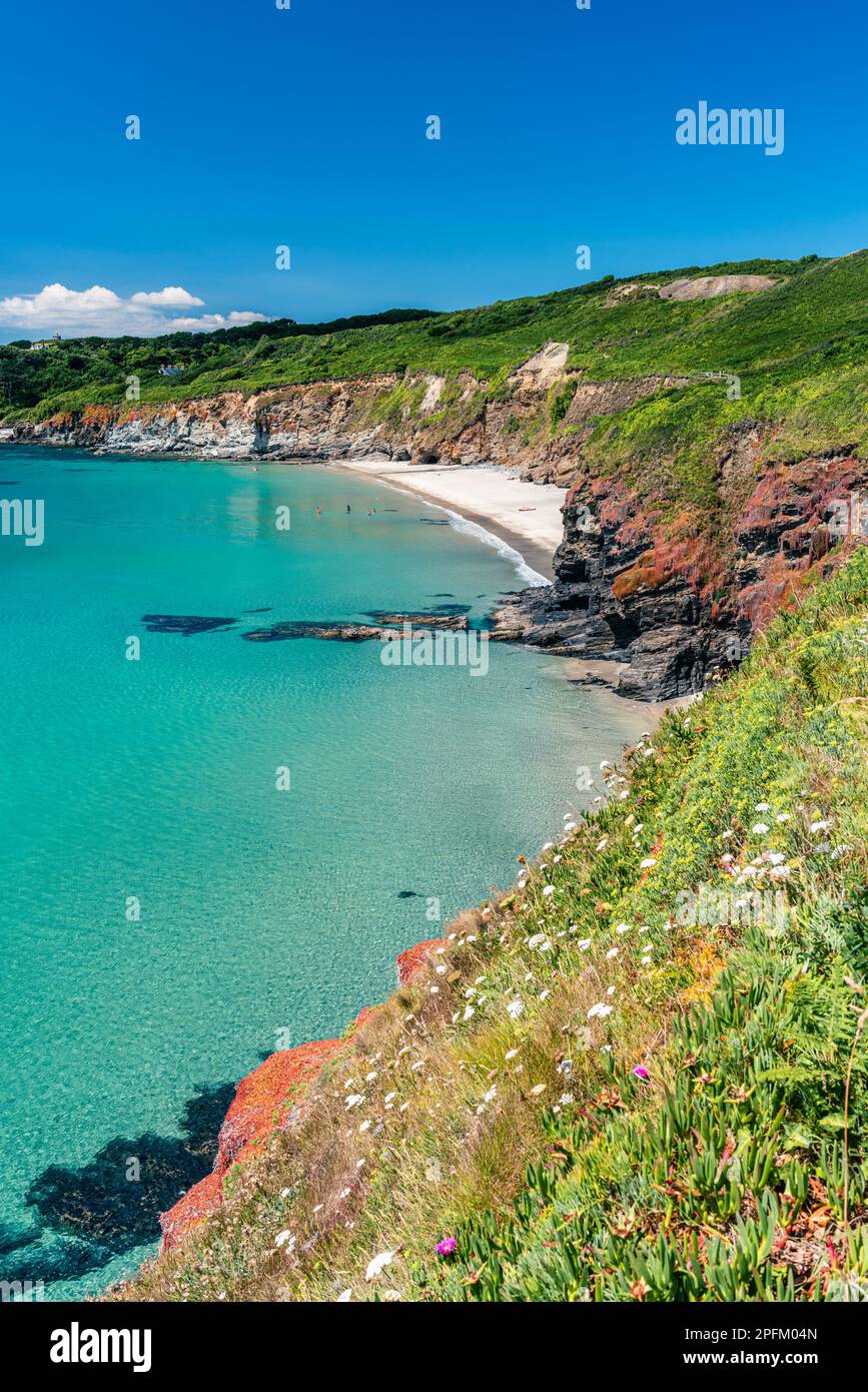 Kenneggy Cove, South West Coast Path, Penzance, Cornwall, England Stock