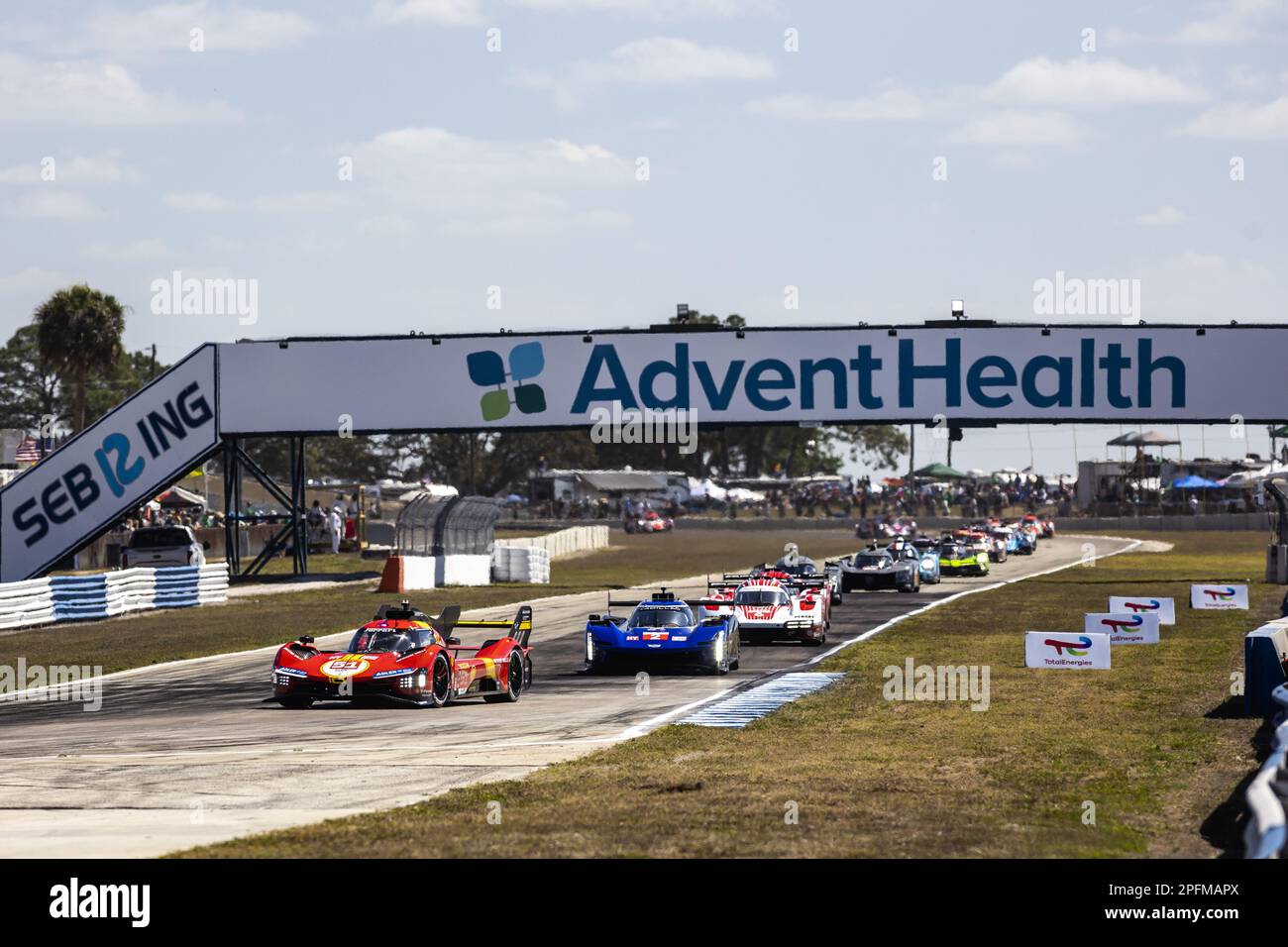 start of the race, depart during the 1000 Miles of Sebring 2023, 1st round of the 2023 FIA World Endurance Championship, from March 15 to 17, 2023 on the Sebring International Raceway in Sebring, Florida, USA - Photo: Thomas Fen..tre/DPPI/LiveMedia Stock Photo