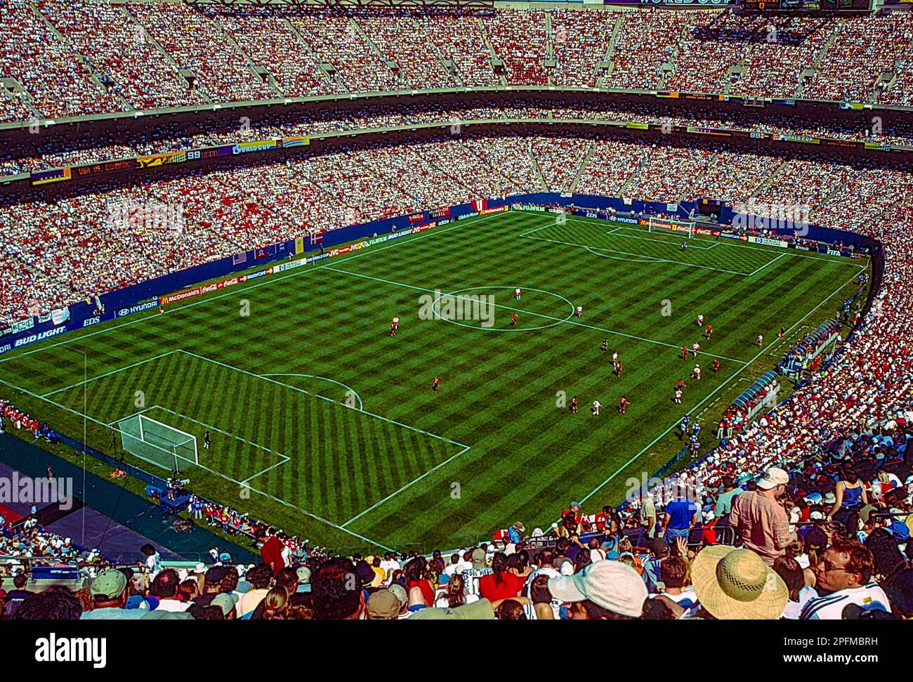 Overview of Giants Stadium during the USA/DEN  A qualification game at the 1999 FIFA Women's World Cup Stock Photo