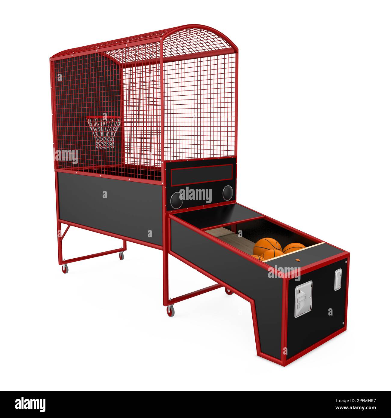 Arcade Basketball Machine Isolated Stock Photo