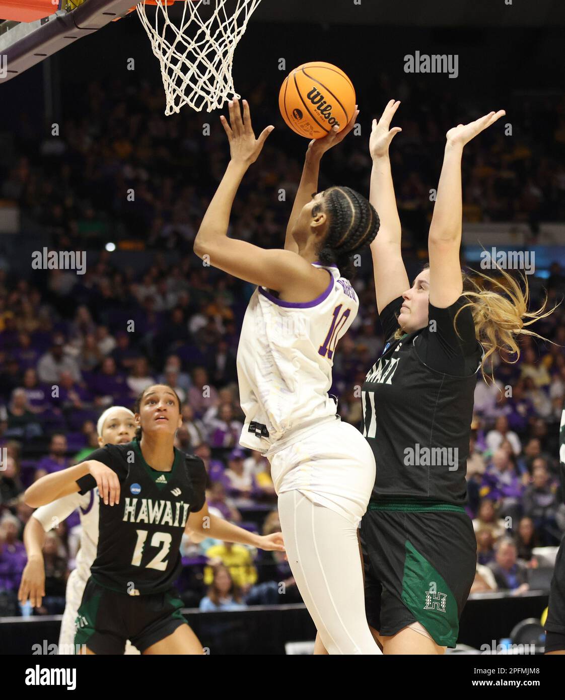 Baton Rouge, USA. 17th Mar, 2023. LSU Tigers forward Angel Reese (10
