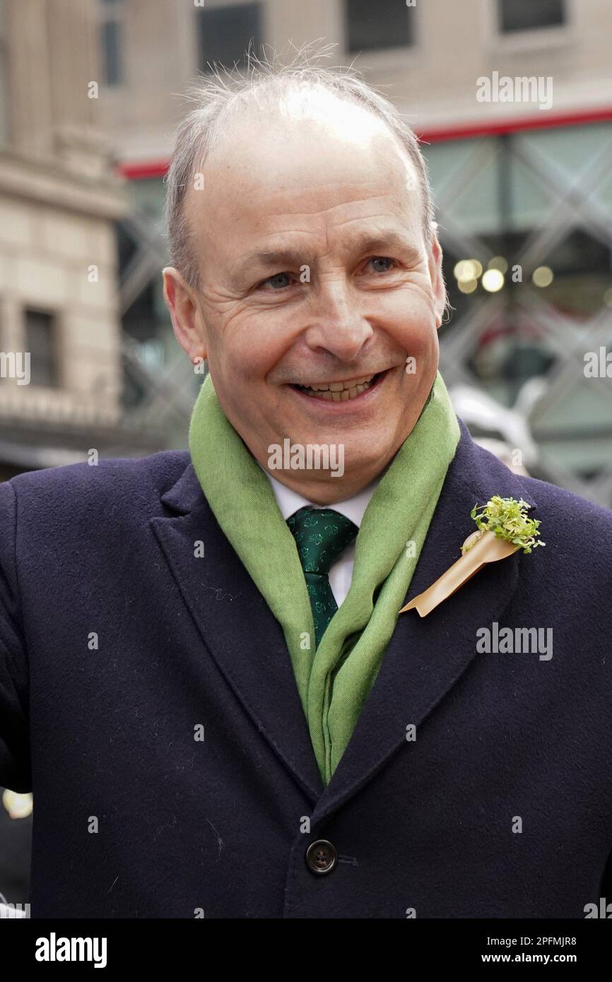 New York, NY, USA. 17th Mar, 2023. Micheál Martin at a public appearance for NYC St. Patrick's Day Parade, Fifth Avenue Manhattan, New York, NY March 17, 2023. Credit: Kristin Callahan/Everett Collection/Alamy Live News Stock Photo