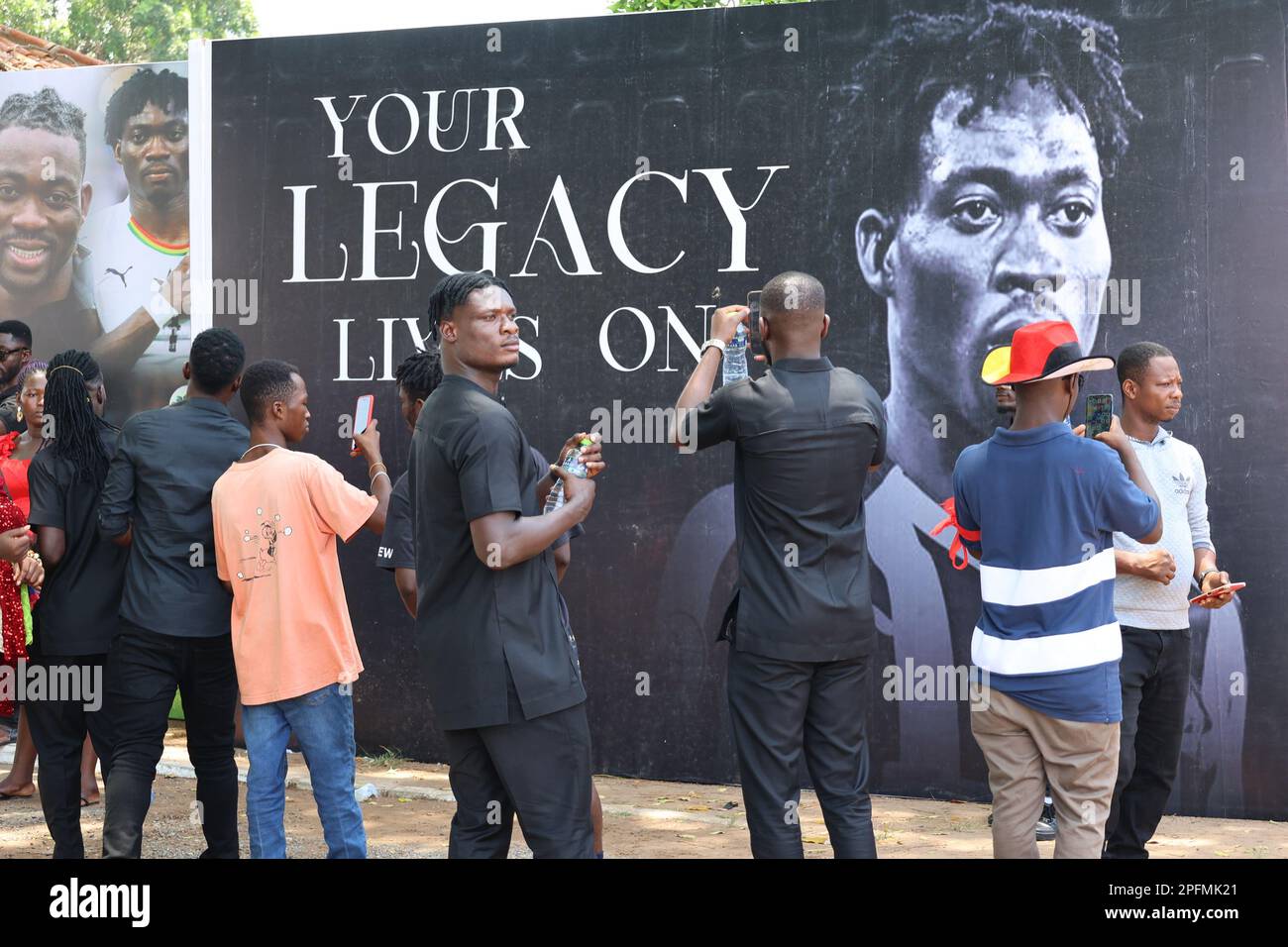 Accra, Ghana. 17th Mar, 2023. People attend the funeral of the late