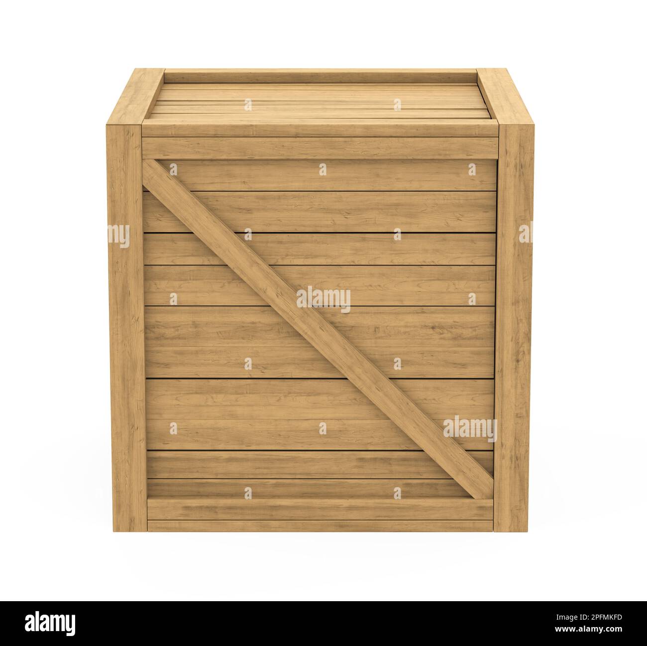 Wooden Crate Isolated Stock Photo Alamy