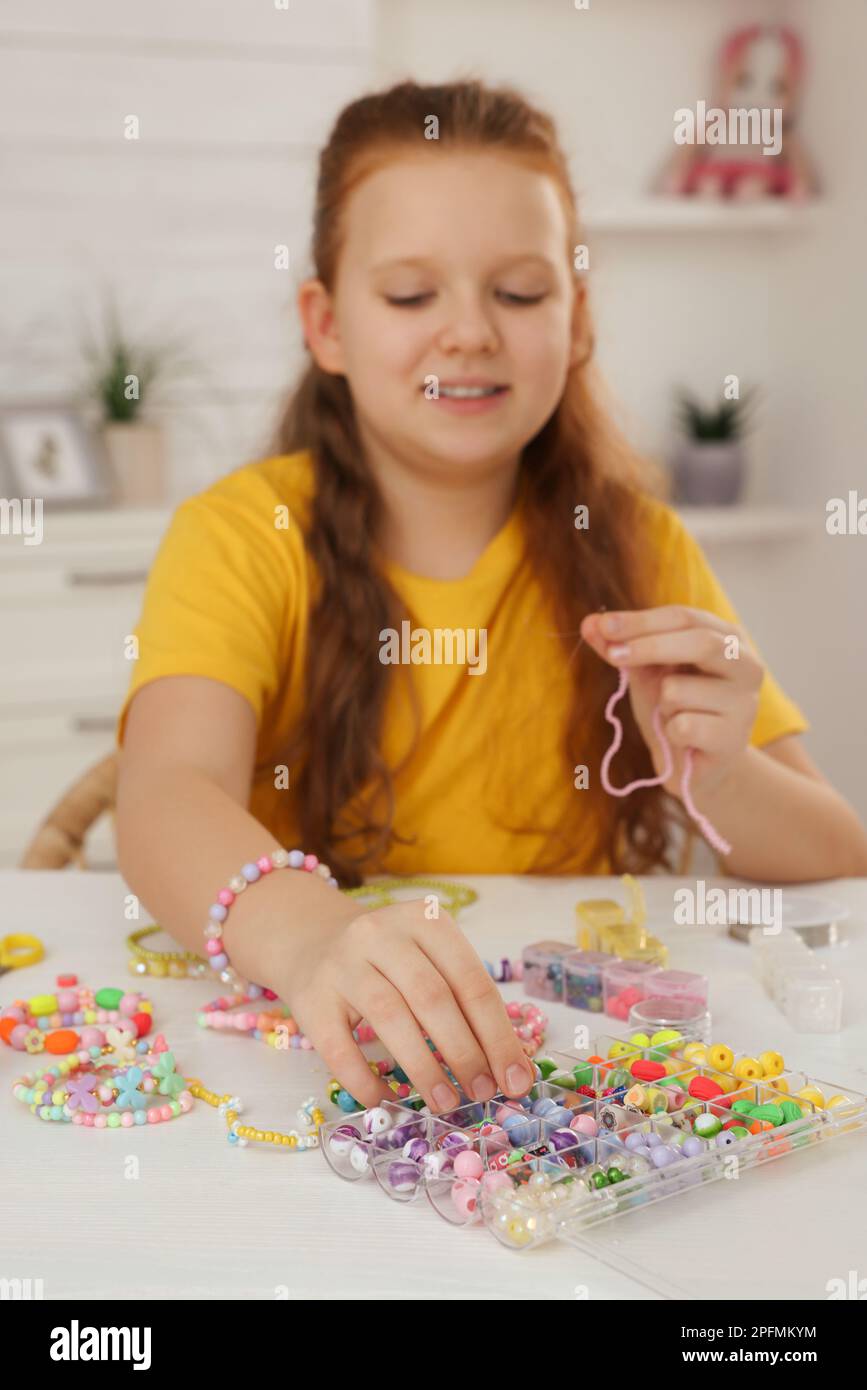 Little girl store beaded necklaces