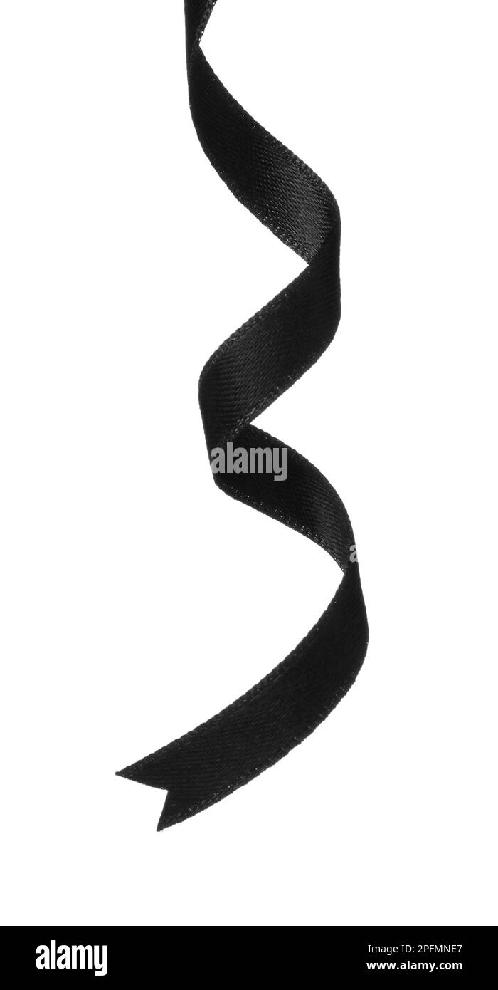 Mourning ribbon black awareness Black and White Stock Photos & Images ...