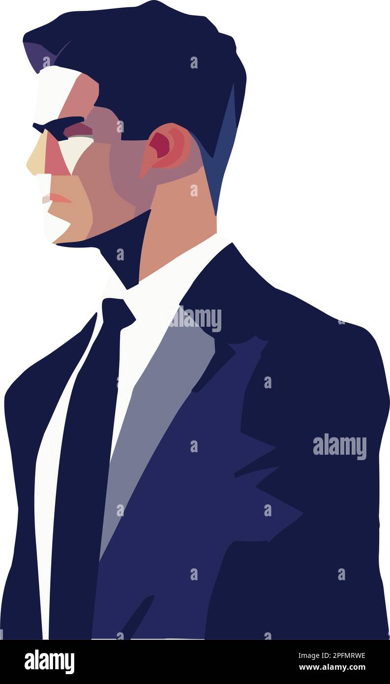Professional in blue suit Stock Vector Images - Alamy