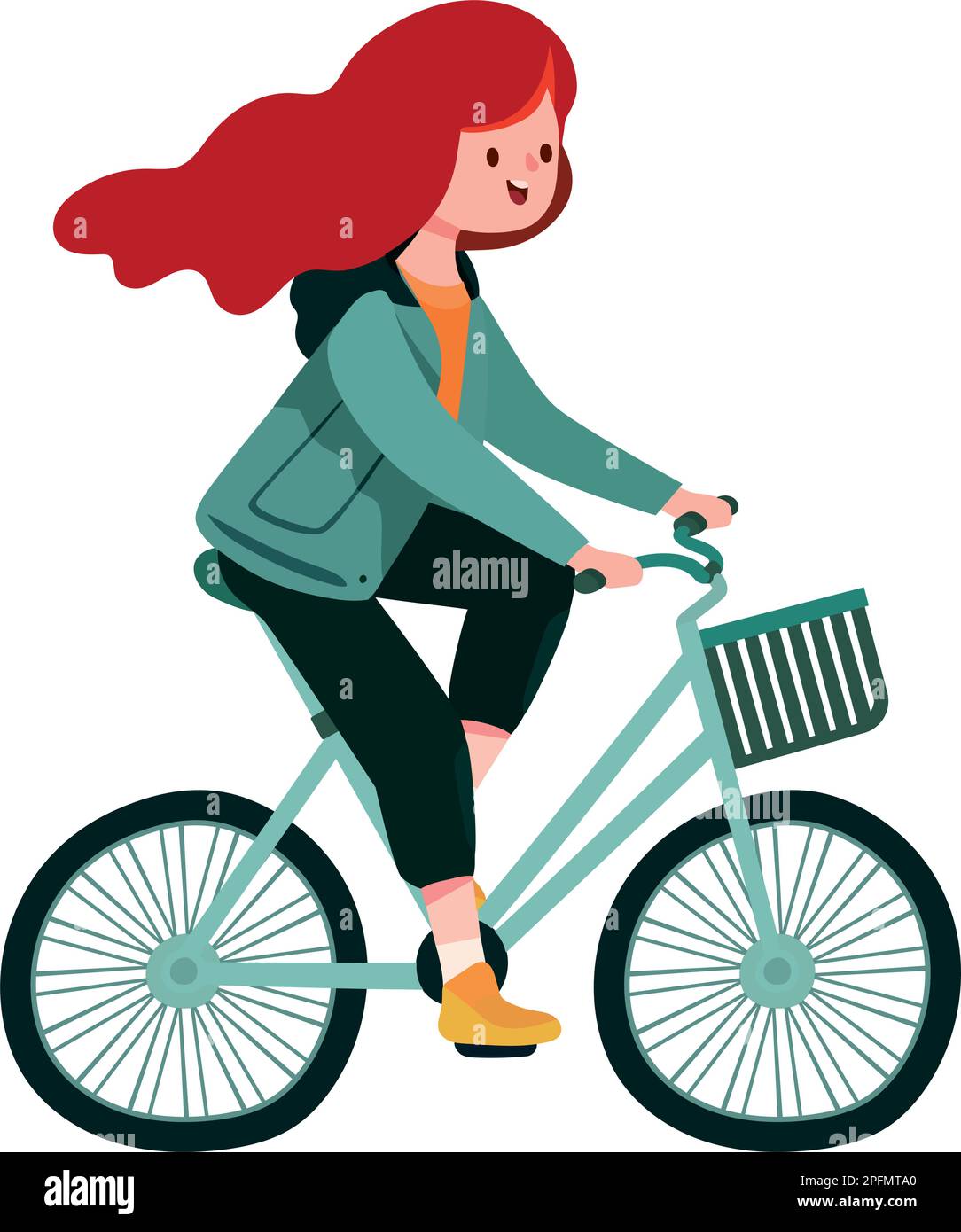 little girl riding bike Stock Vector Image & Art Alamy