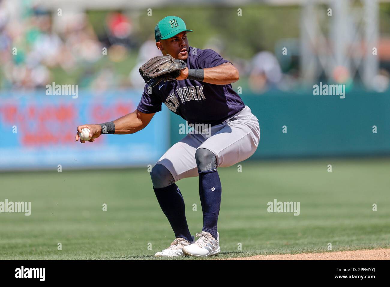 Washington Nationals' Dominic Smith (22) stands with teammate Victor Robles  after being hit by a pitch during the fourth inning of a spring training  baseball game against the St. Louis Cardinals Tuesday