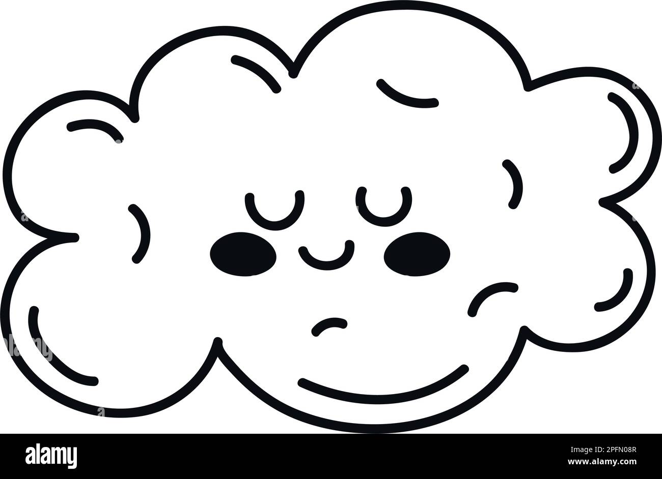 cloud kawaii character doodle Stock Vector Image & Art - Alamy