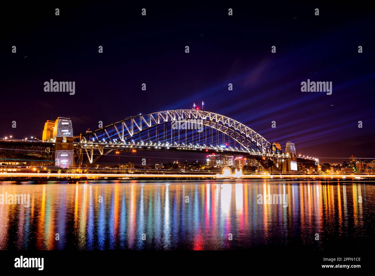 Night view of Sydney Harbour Bridge Stock Photo - Alamy
