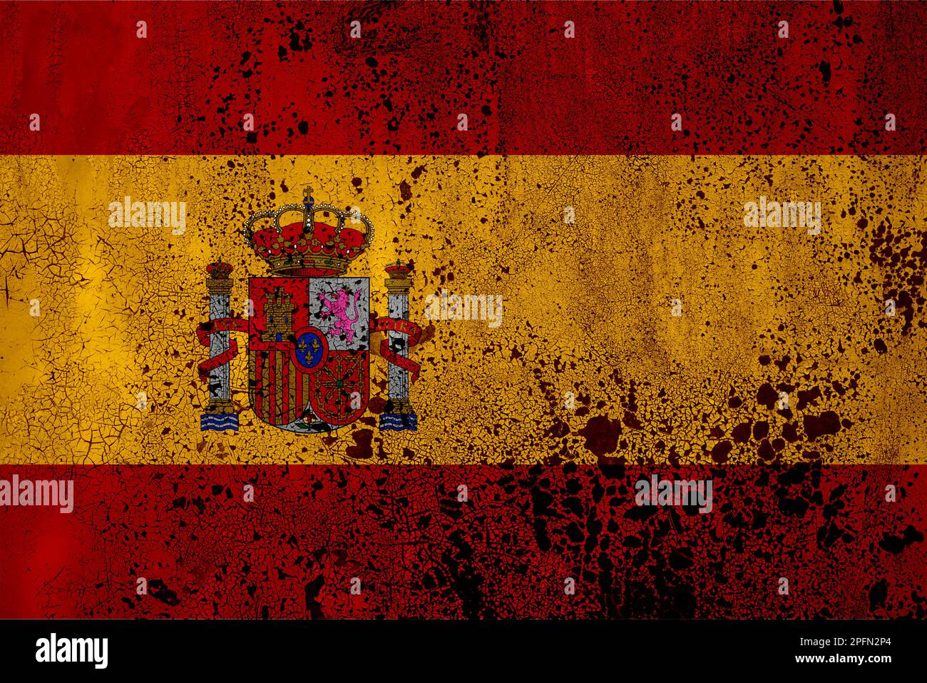 The national flag of Spain. 2023 Spanish general election Stock Photo