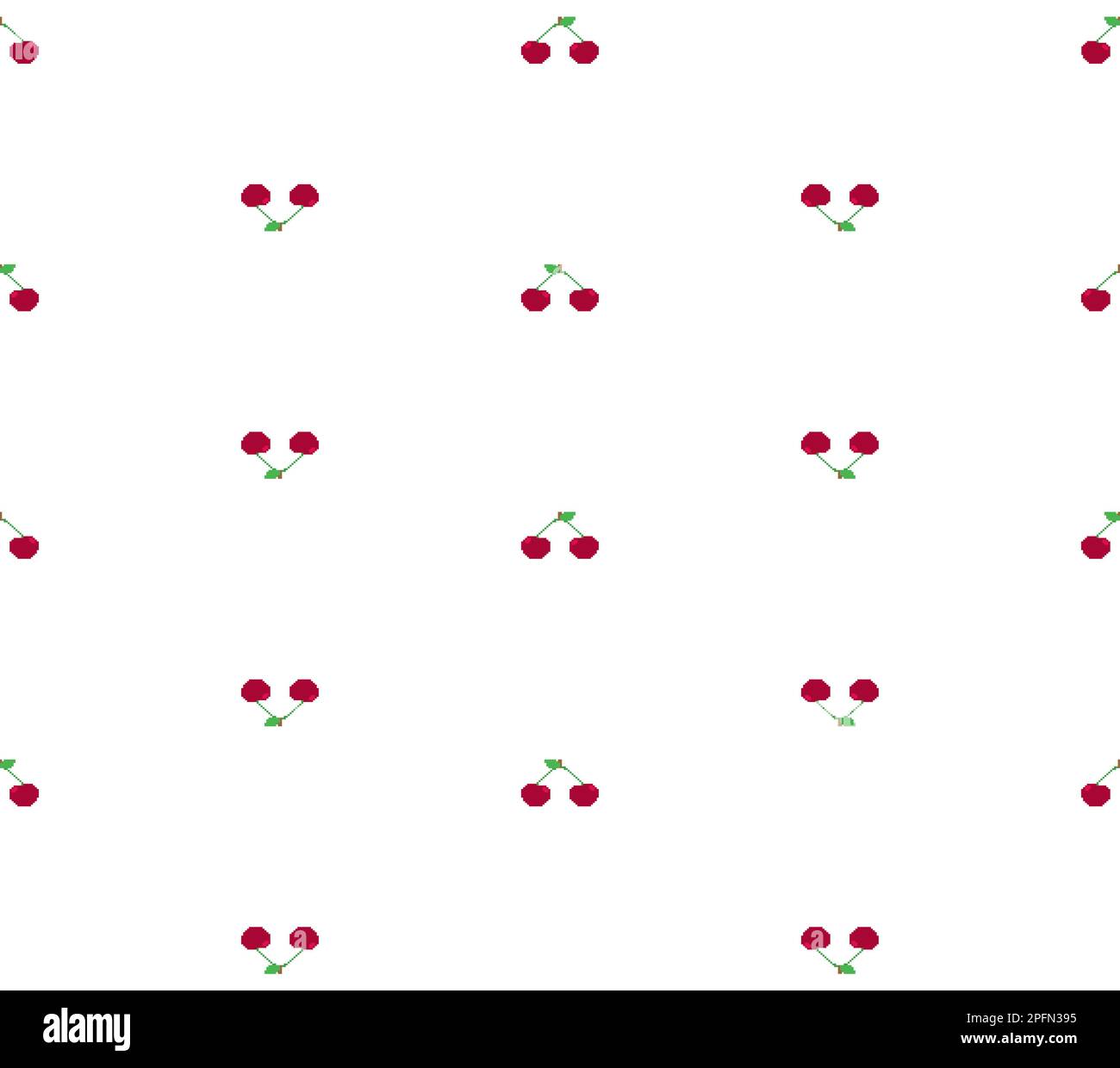 Cherry pixel art pattern seamless. Cherries 8 bit background. pixelated ...